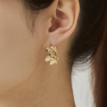 ciite' シーテ ピアス（両耳用） フラワービジュー フープピアス（両耳用）