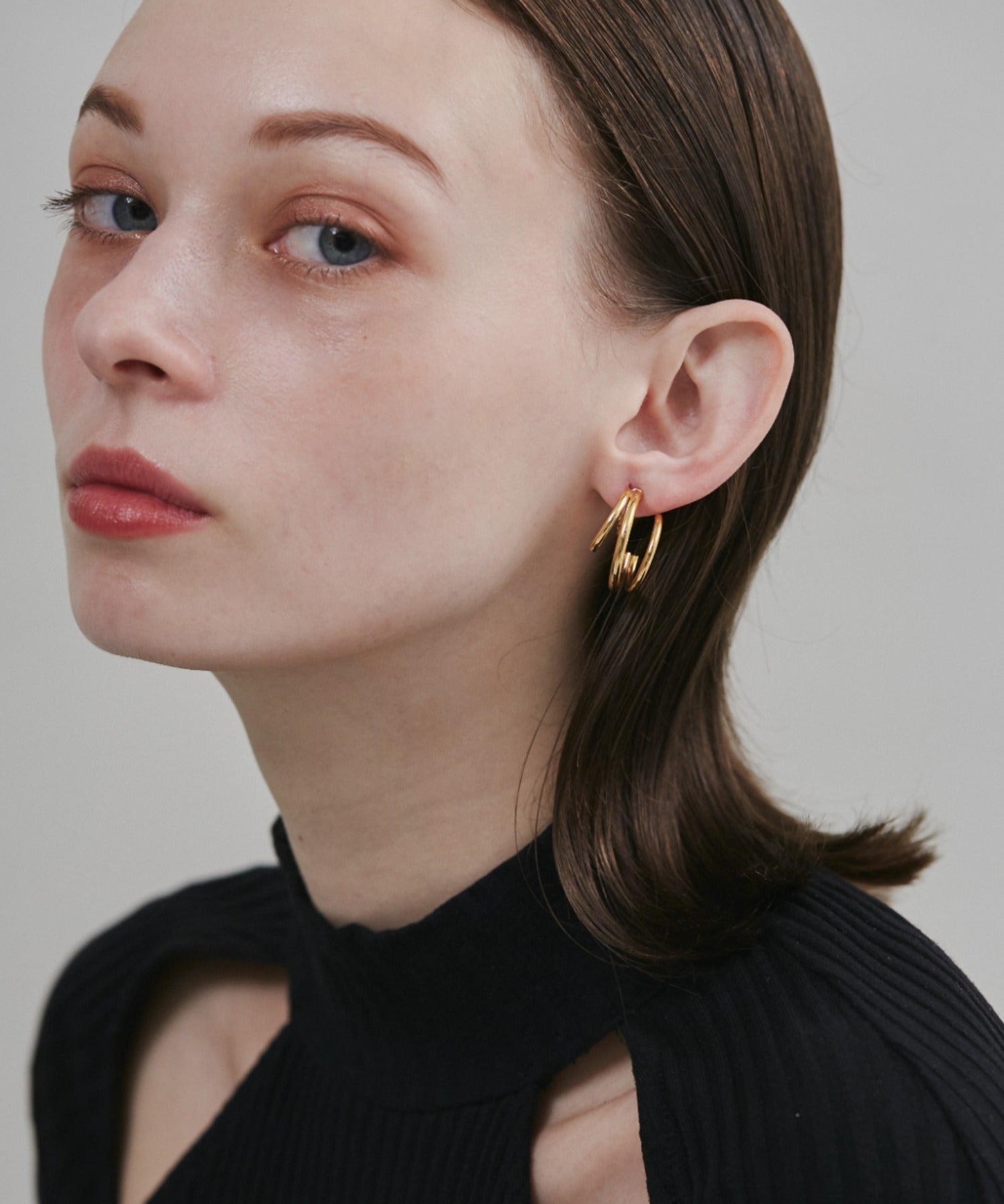 ciite' シーテ イヤリング 【 金属アレルギー対応 】 デザインフープイヤリング サージカルステンレス (両耳用)