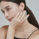 ciite' シーテ リング ビジューダブルパール リング