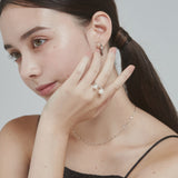 ciite' シーテ リング ビジューダブルパール リング