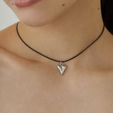 ciite' シーテ ネックレス メタルハートトップ コードチョーカー / ネックレス