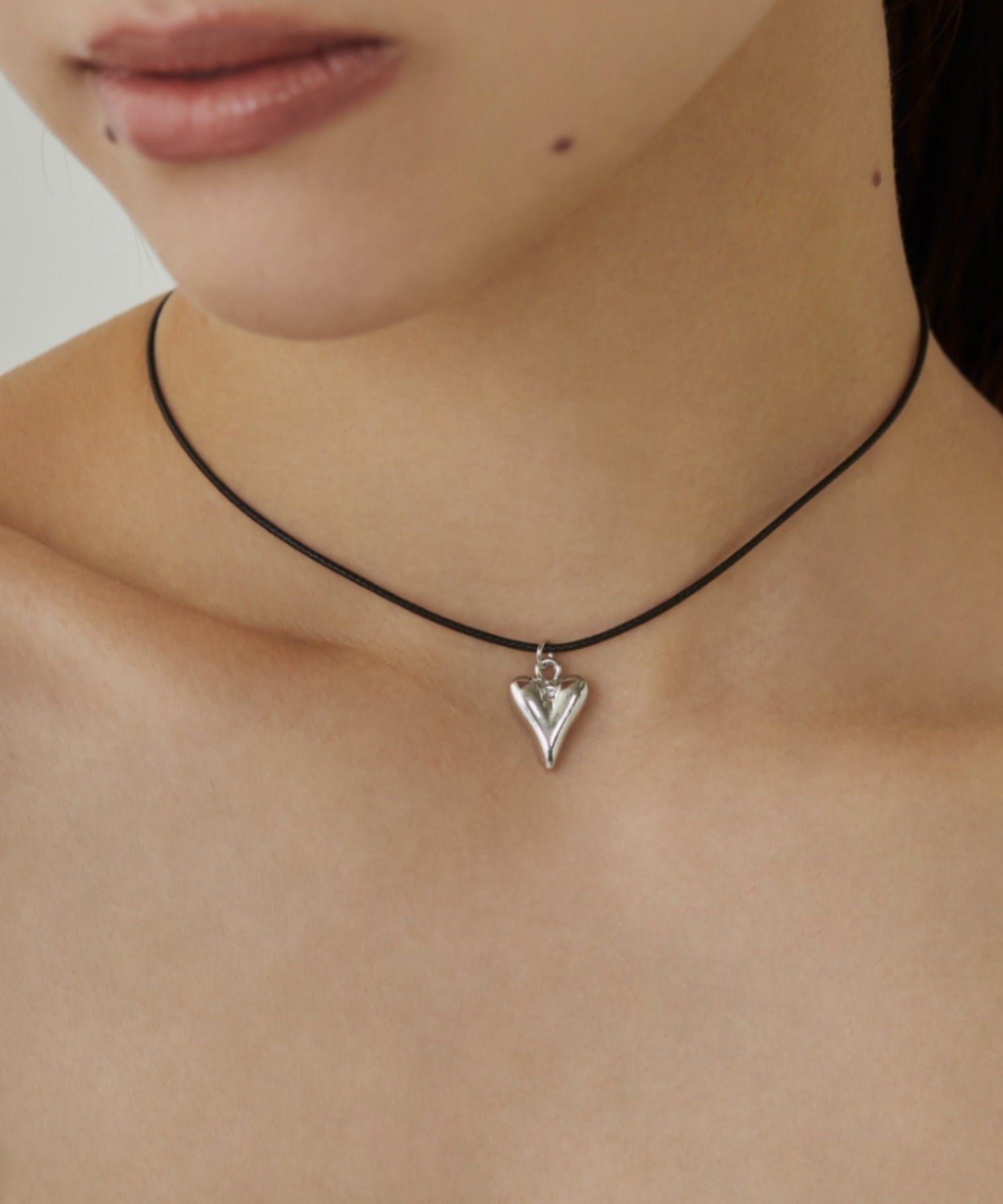 ciite' シーテ ネックレス メタルハートトップ コードチョーカー / ネックレス