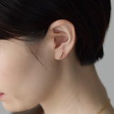 ciite' シーテ ピアス（両耳用） 【金属アレルギー対応】レクタングルバー ピアス
