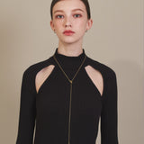 ciite' シーテ ネックレス 【 金属アレルギー対応 】 ノットチェーンロングネックレス サージカルステンレス