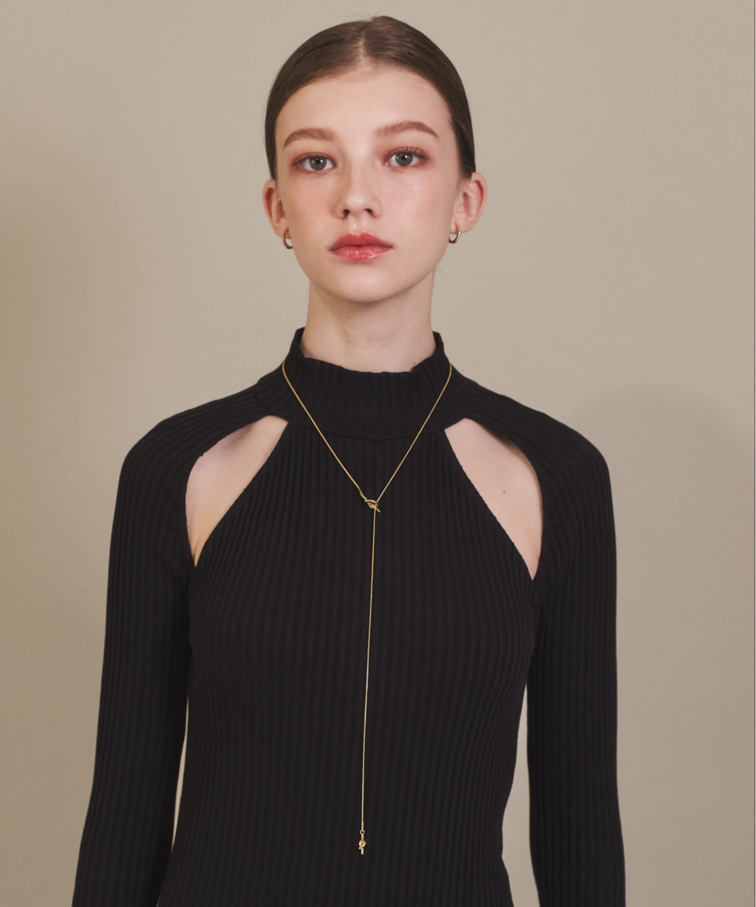 ciite' シーテ ネックレス 【 金属アレルギー対応 】 ノットチェーンロングネックレス サージカルステンレス