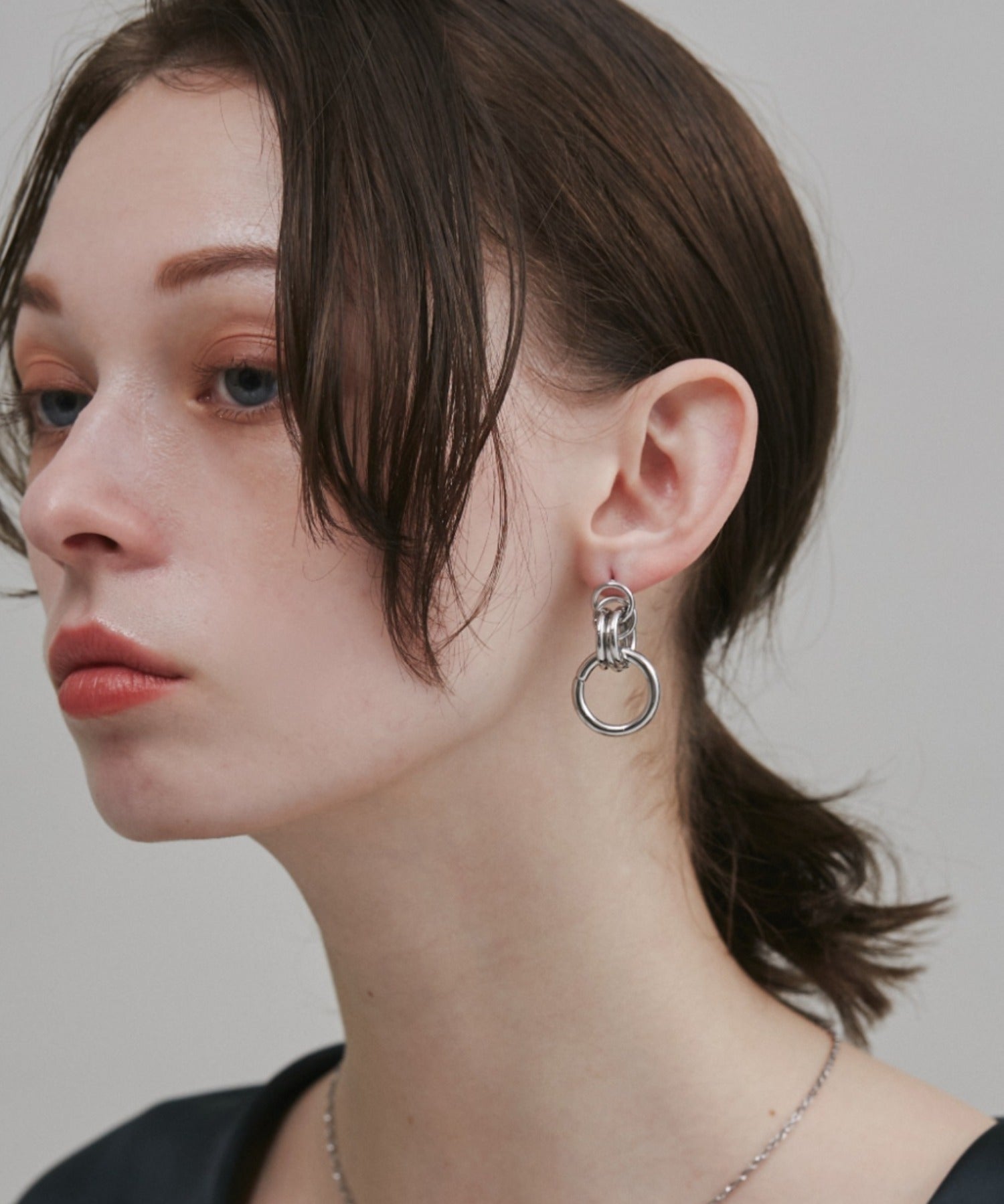 ciite' シーテ ピアス（両耳用） 【 金属アレルギー対応 】 モチーフサークルピアス サージカルステンレス (両耳用)