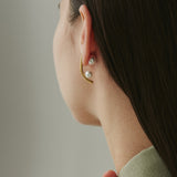 ciite' シーテ ピアス（両耳用） 【 金属アレルギー対応 】パールキャッチ デザインピアス サージカルステンレス