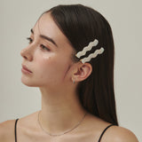 ciite' シーテ ヘアアクセサリー ウェーブデザインヘアピン 2個セット