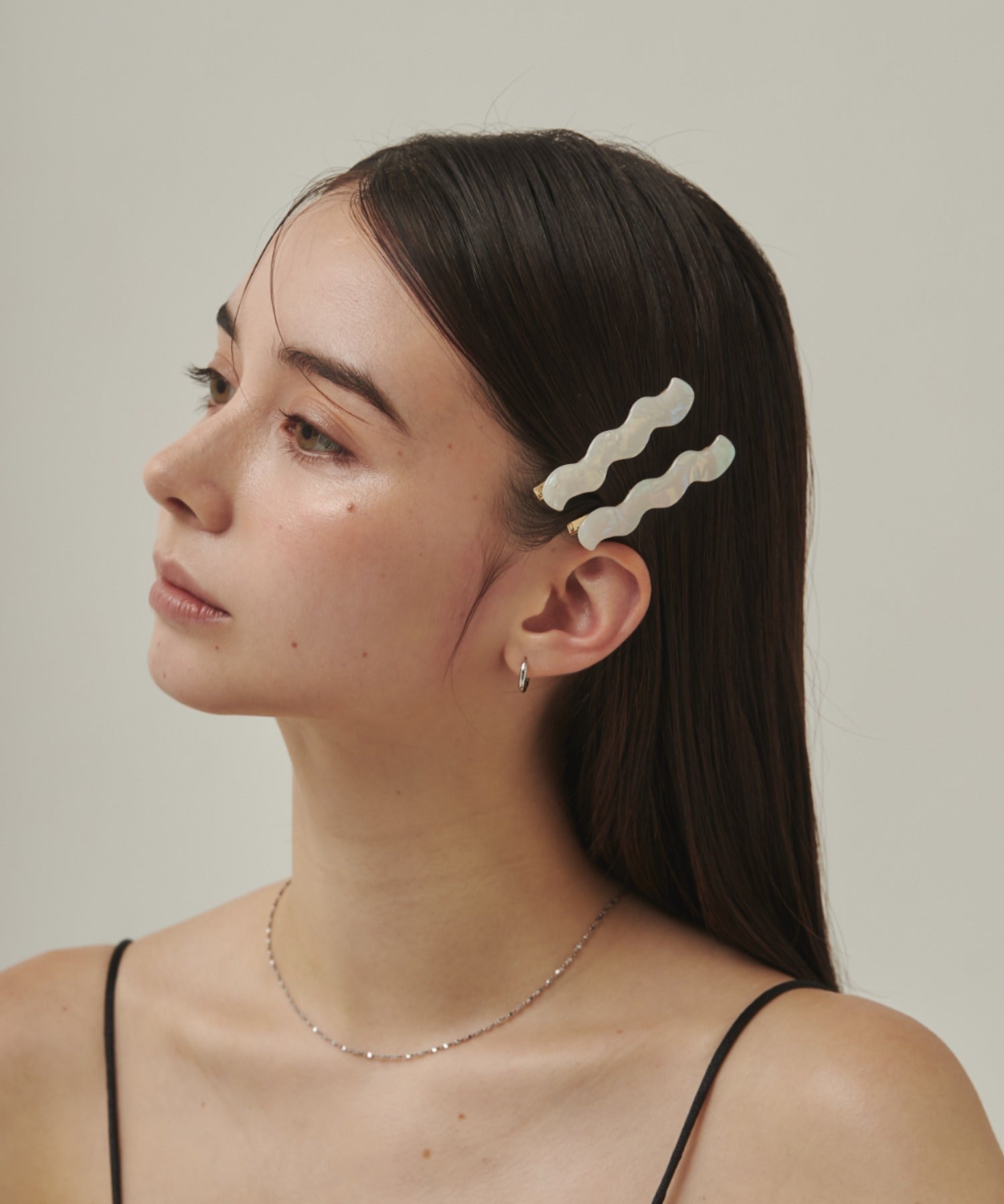 ciite' シーテ ヘアアクセサリー ウェーブデザインヘアピン 2個セット