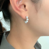 ciite' シーテ ピアス（両耳用） 4連パールフープピアス (両耳用)