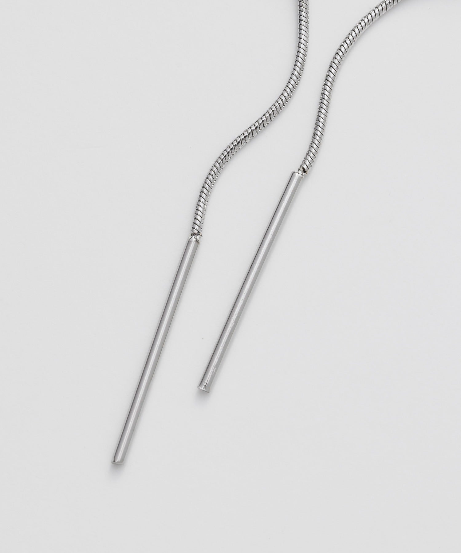 ciite' シーテ ピアス（両耳用） 【 金属アレルギー対応 】 ノットチェーンピアス サージカルステンレス (両耳用)