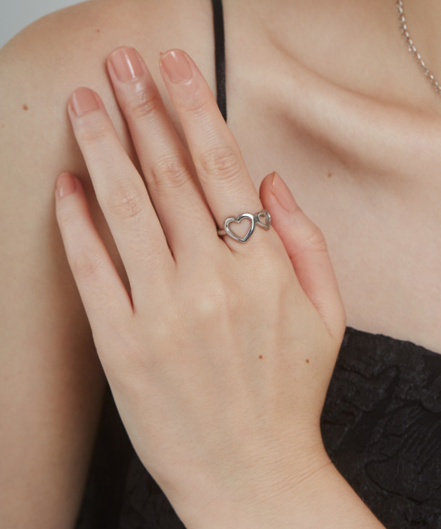 ciite' シーテ リング 【 金属アレルギー対応 】 ダブルハートリング サージカルステンレス