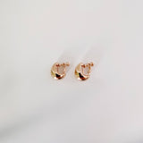 ぷっくりシンプルイヤリング  (両耳用)