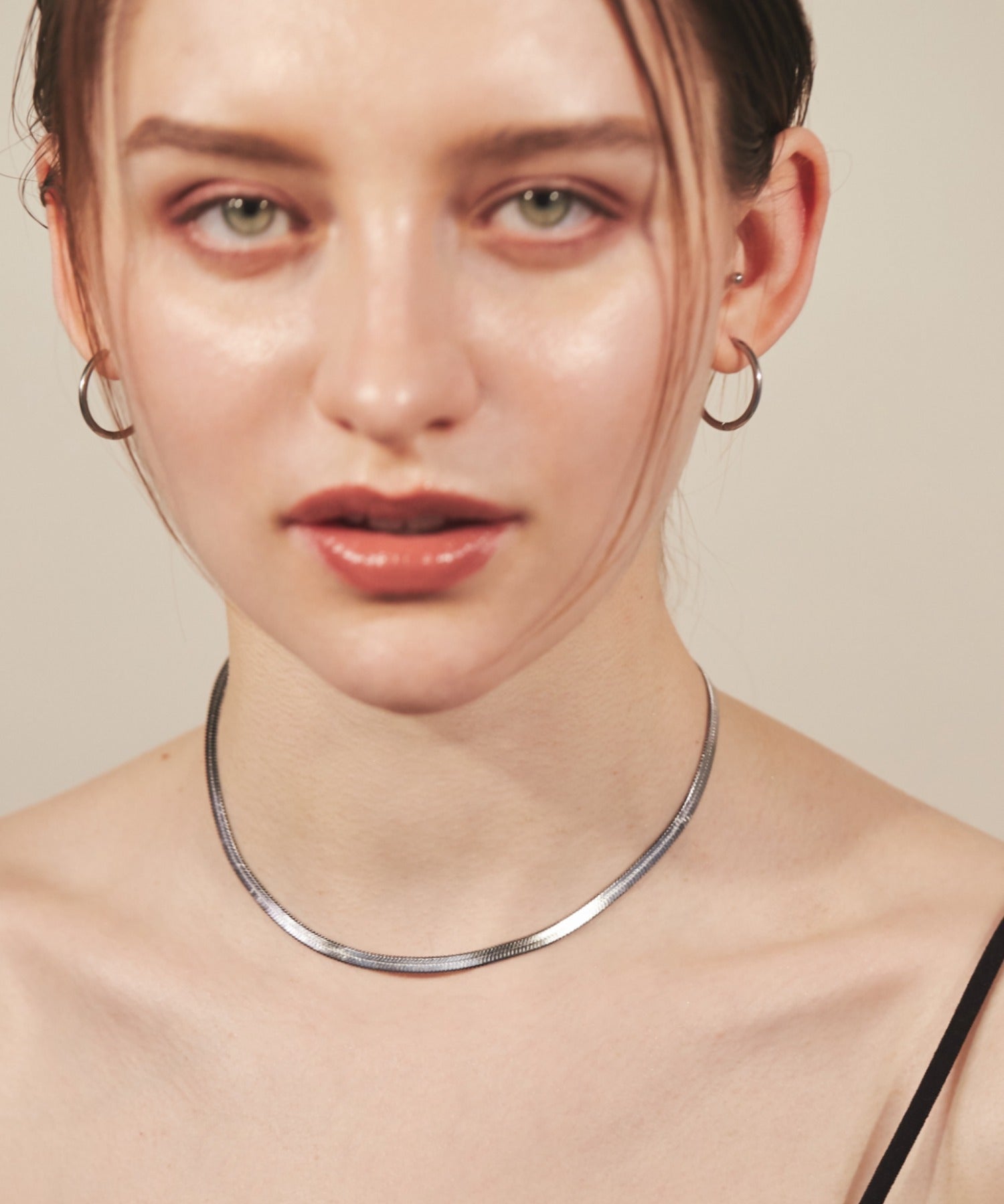 ciite' シーテ ネックレス 【 金属アレルギー対応 】 4mm スネークチェーンネックレス サージカルステンレス