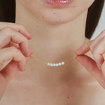 ciite' シーテ ネックレス 【 金属アレルギー対応 】 6連ミニパールネックレス サージカルステンレス