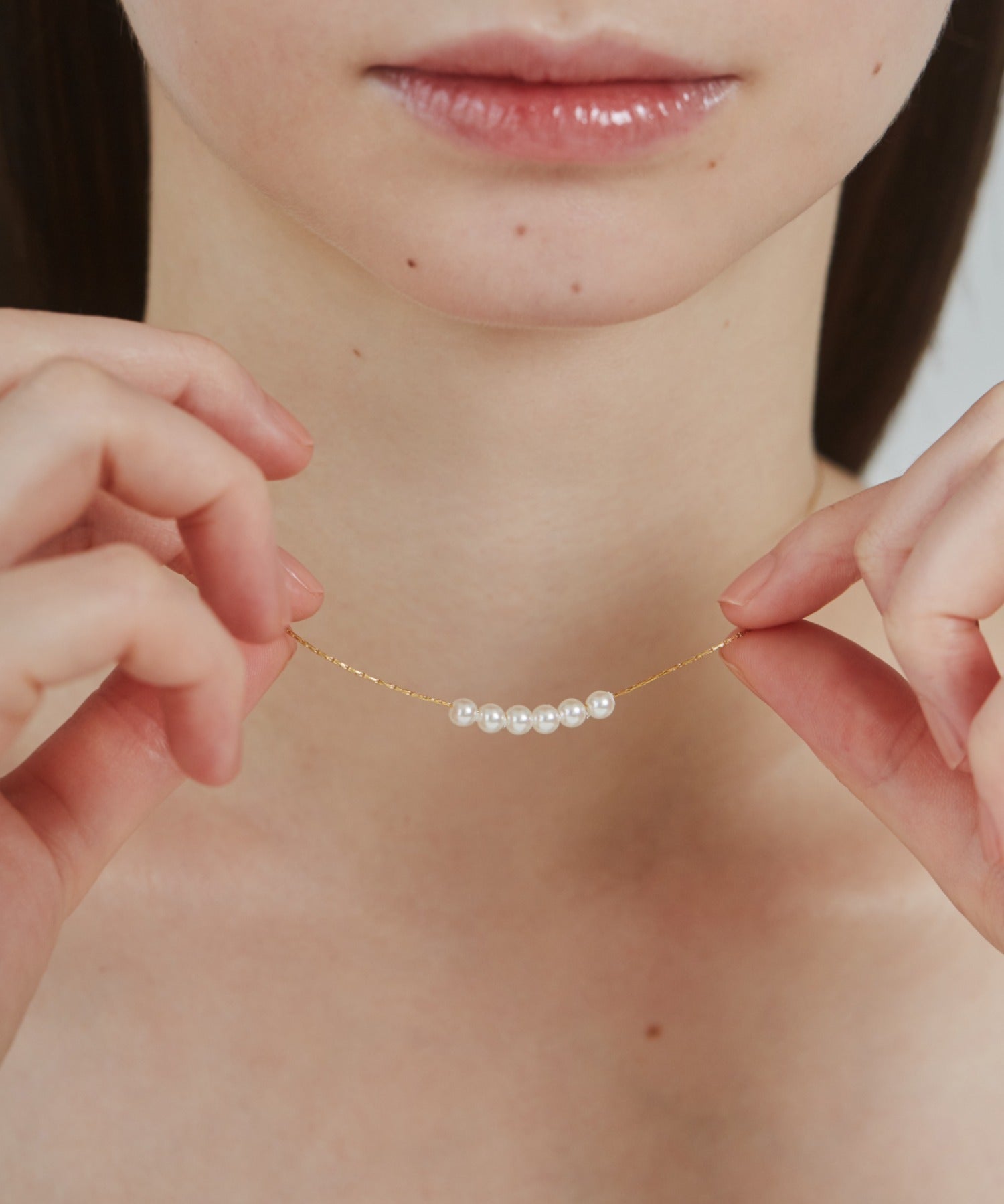 ciite' シーテ ネックレス 【 金属アレルギー対応 】 6連ミニパールネックレス サージカルステンレス