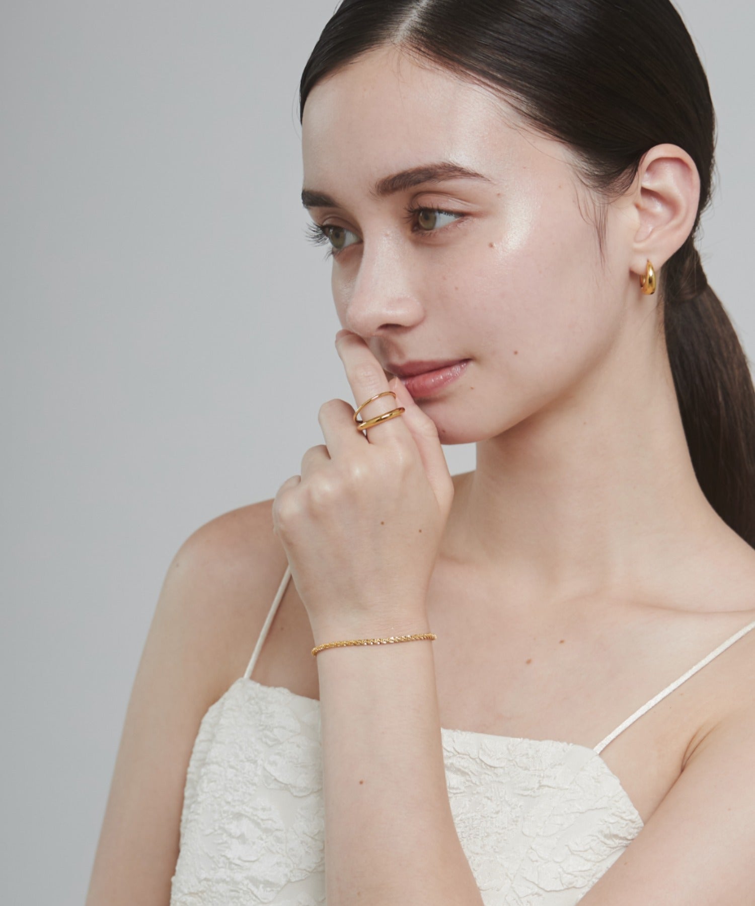 ciite' シーテ ブレスレット 【 金属アレルギー対応 】 グリッターチェーンブレスレット サージカルステンレス