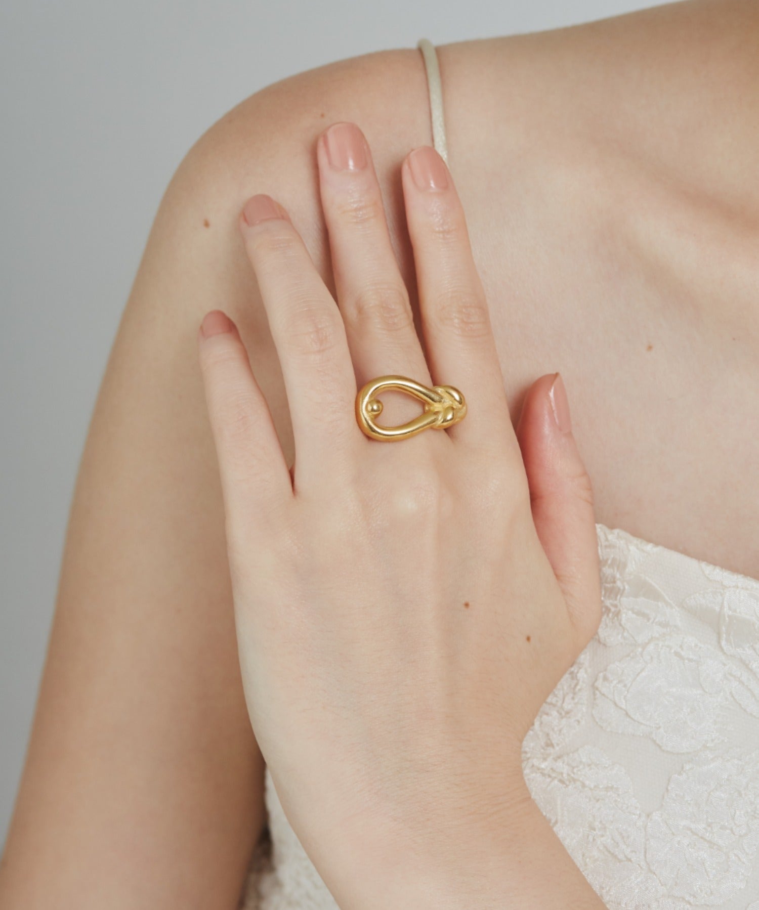 ciite' シーテ リング 【 金属アレルギー対応 】 ノットニュアンス リング サージカルステンレス