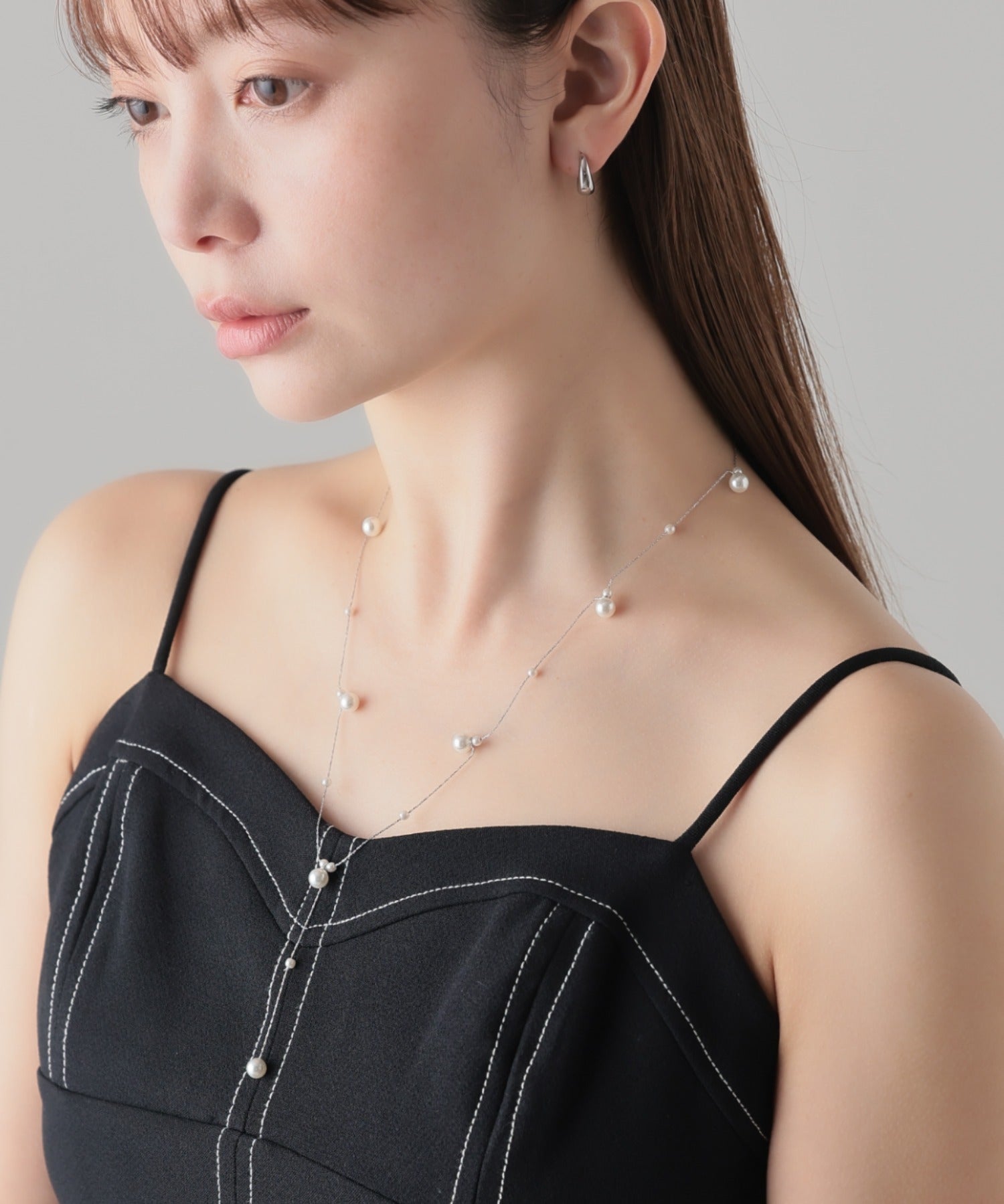 ciite' シーテ ネックレス Y字デザインパールネックレス