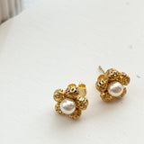 ciite' シーテ ピアス（両耳用） パール フラワーピアス（両耳用）