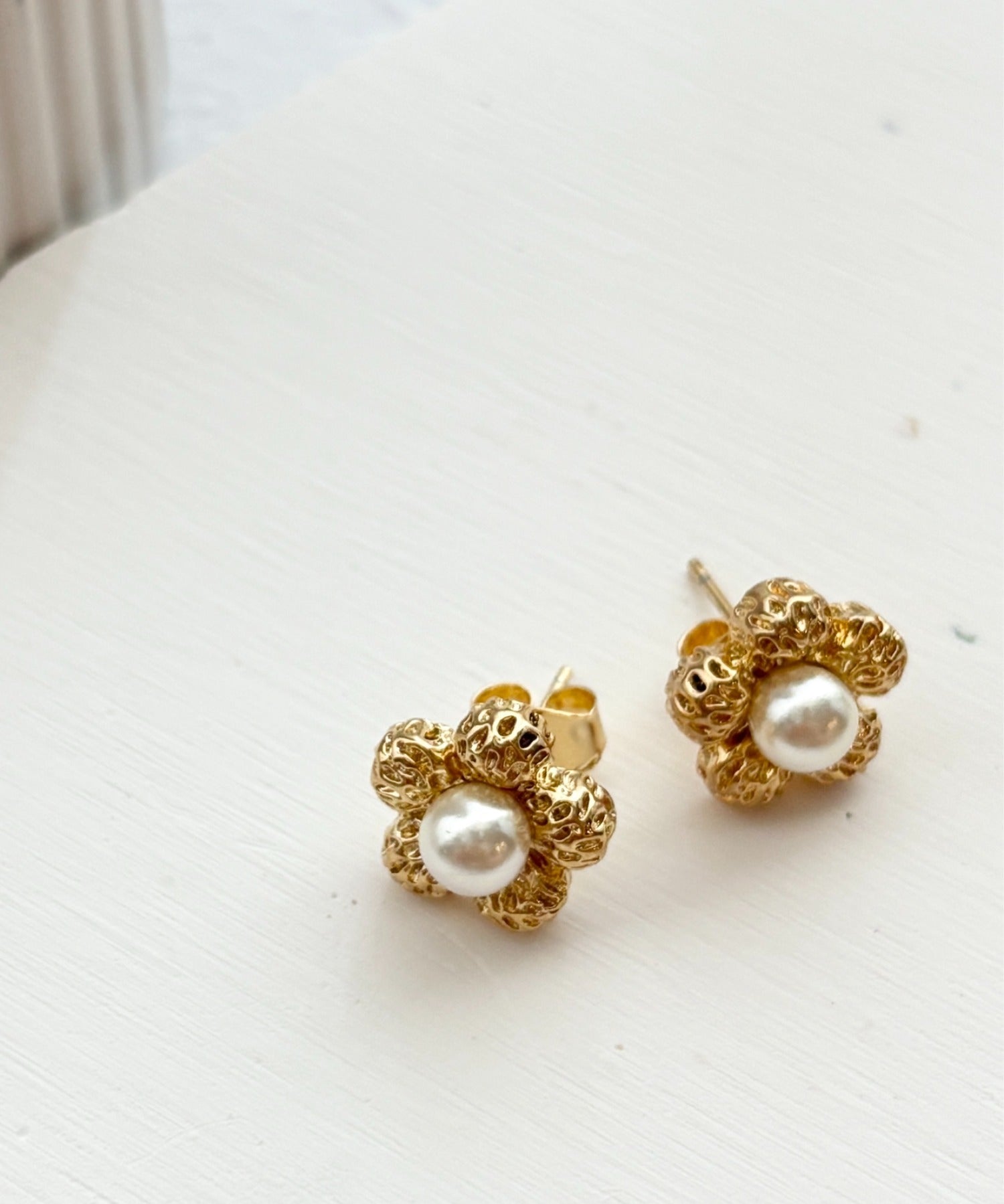 ciite' シーテ ピアス（両耳用） パール フラワーピアス（両耳用）