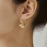 ciite' シーテ ピアス（両耳用） フラワービジュー フープピアス（両耳用）