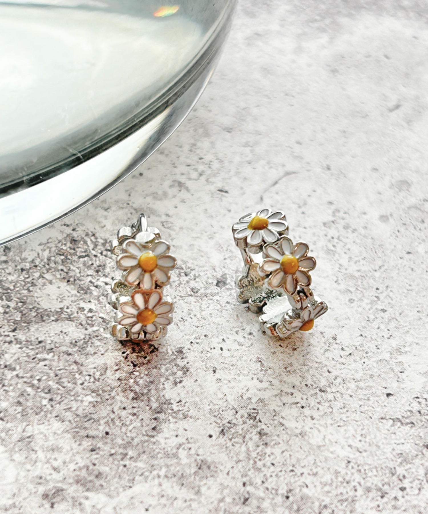 ciite' シーテ ピアス（両耳用） 【 金属アレルギー対応 】 フルール フープピアス サージカルステンレス
