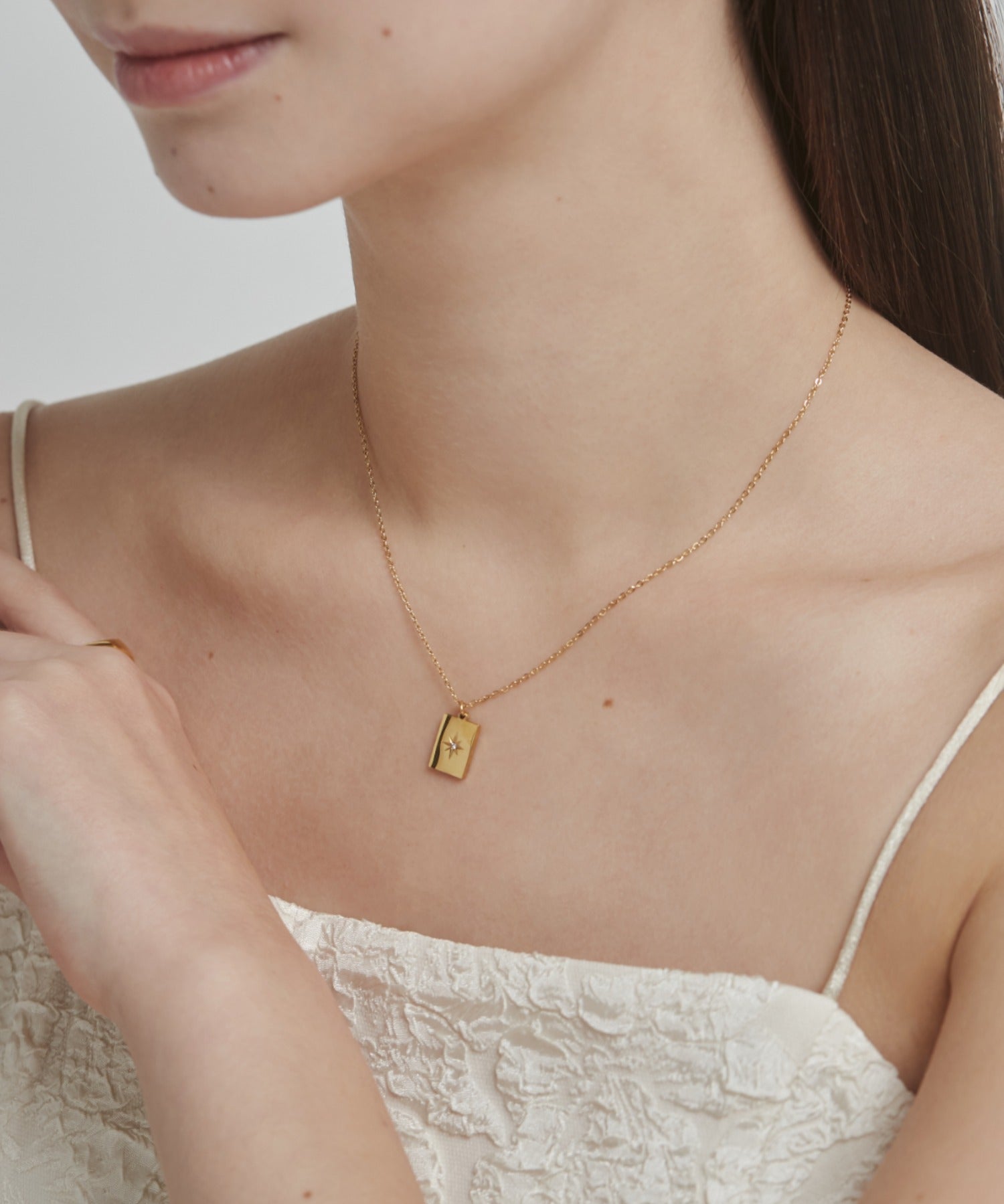 ciite' シーテ ネックレス 【 金属アレルギー対応 】 ビジュープレートネックレス サージカルステンレス