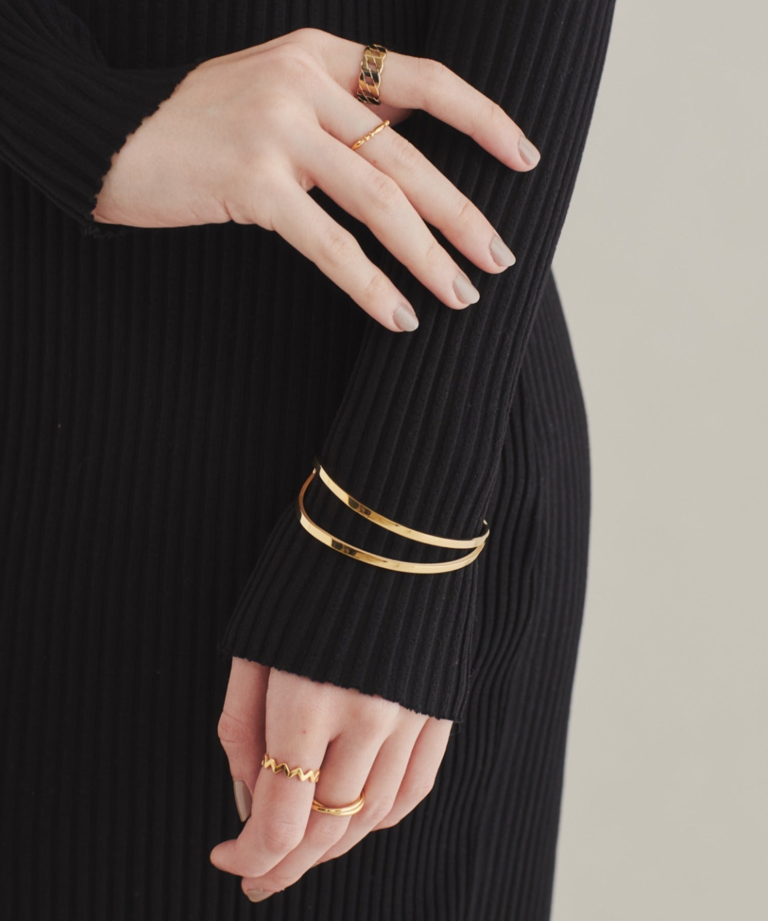 ciite' シーテ ブレスレット 【 金属アレルギー対応 】 2ラインバングル / ブレスレット サージカルステンレス