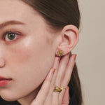 ciite' シーテ ピアス（両耳用） 【 金属アレルギー対応 】 フラワーモチーフピアス サージカルステンレス (両耳用)