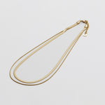 ciite' シーテ ネックレス 【 金属アレルギー対応 】 2連スネークチェーンネックレス サージカルステンレス