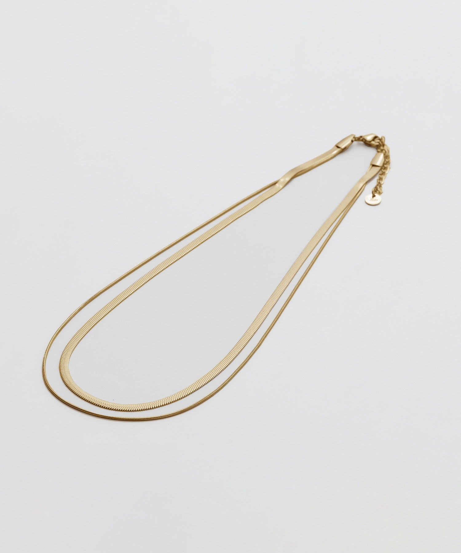 ciite' シーテ ネックレス 【 金属アレルギー対応 】 2連スネークチェーンネックレス サージカルステンレス