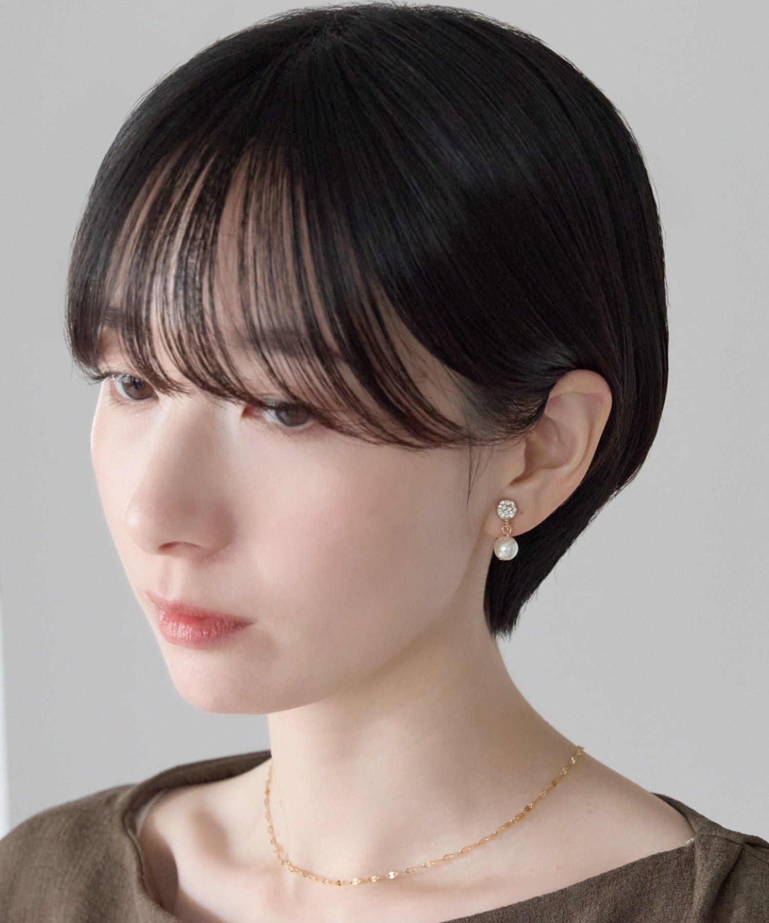 ciite' シーテ イヤリング シリコン付 デザインビジューパール イヤリング