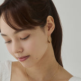 ciite' シーテ ピアス（両耳用） 【 金属アレルギー対応 】オーバルフープピアス サージカルステンレス（両耳用）