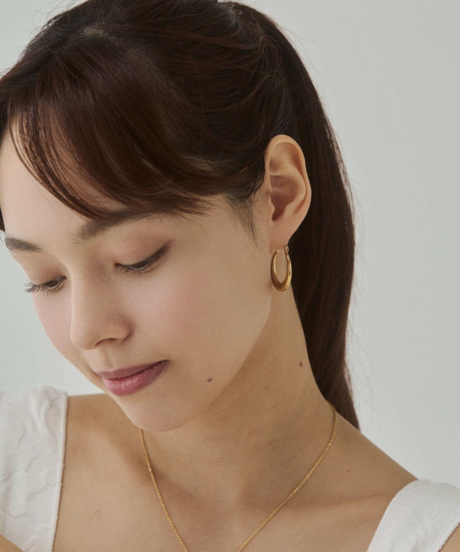 ciite' シーテ ピアス（両耳用） 【 金属アレルギー対応 】オーバルフープピアス サージカルステンレス（両耳用）