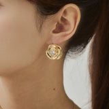 ciite' シーテ ピアス（両耳用） フラワービジューピアス（両耳用）