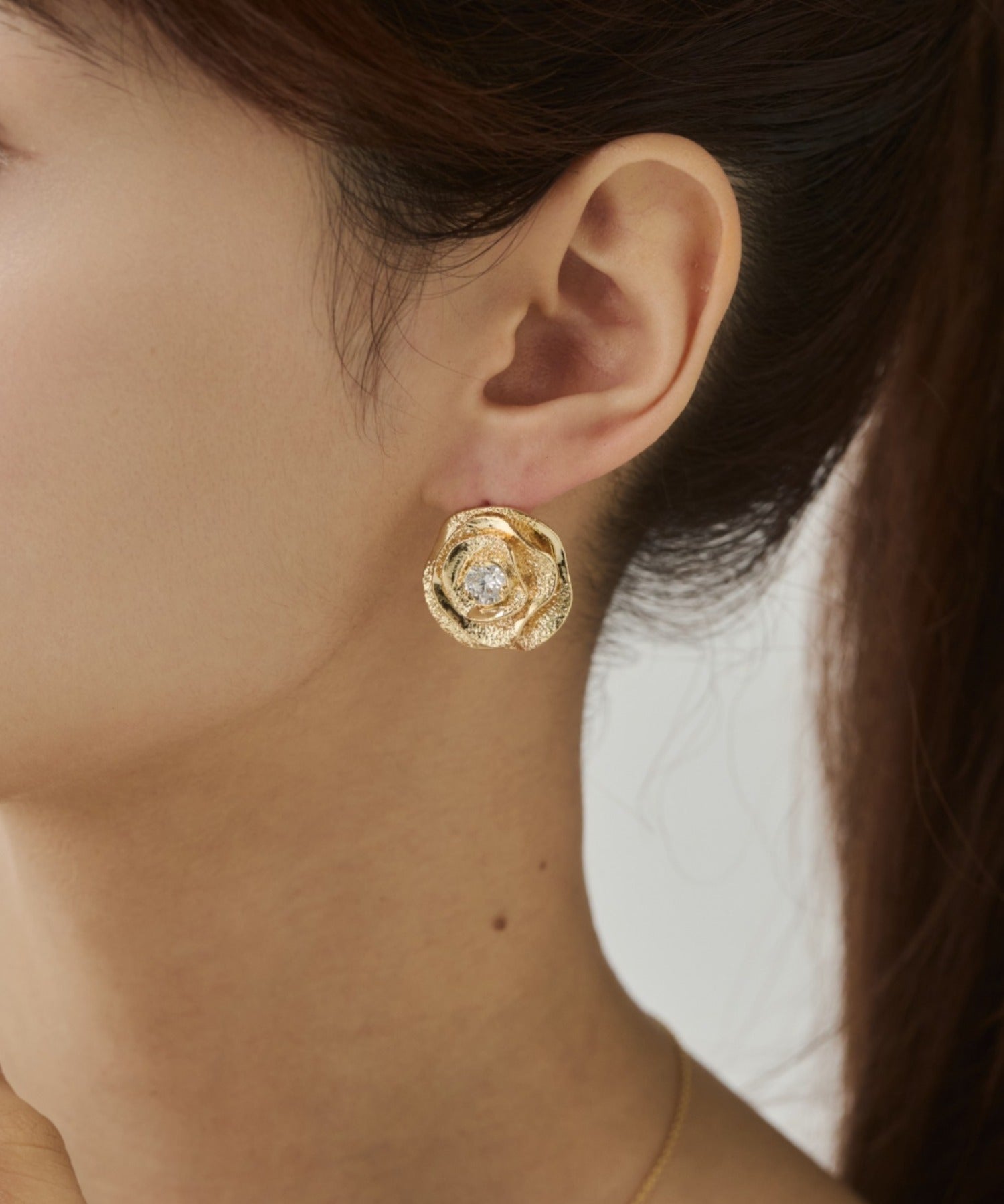 ciite' シーテ ピアス（両耳用） フラワービジューピアス（両耳用）