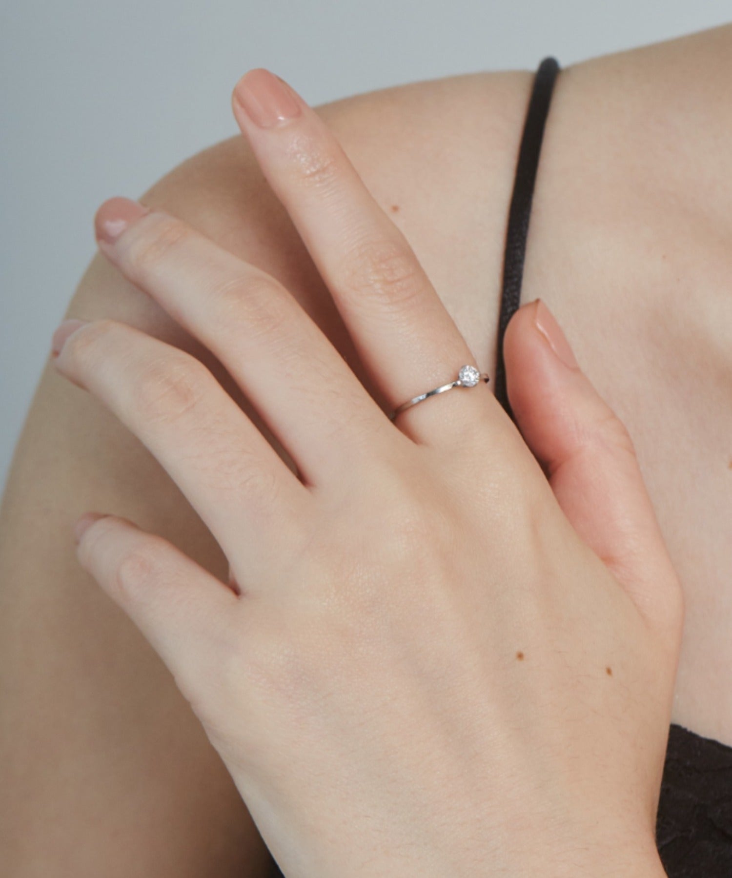 ciite' シーテ リング 【 金属アレルギー対応 】 シンプルビジューリング サージカルステンレス