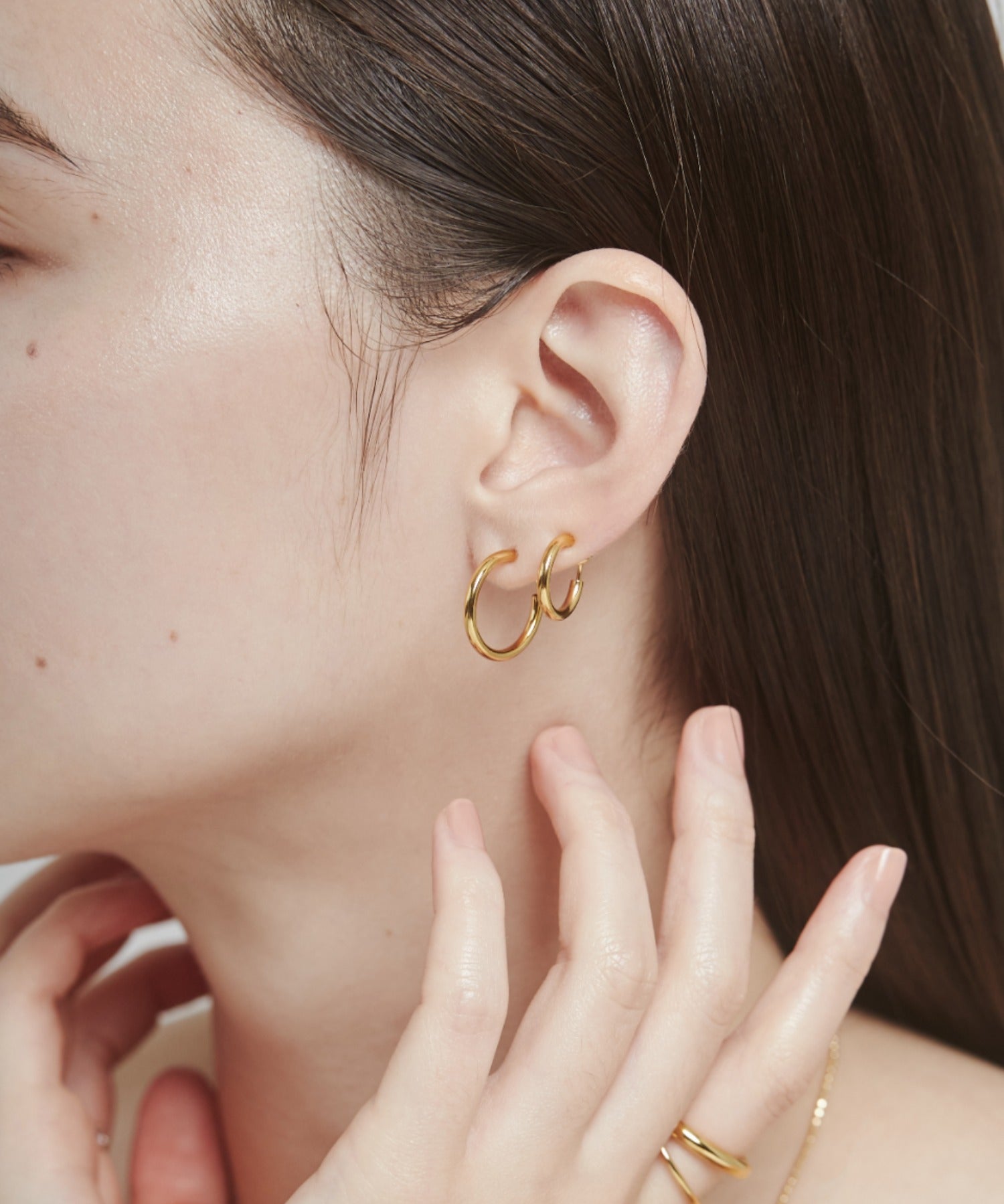 ciite' シーテ ピアス（両耳用） 【 金属アレルギー対応 】 シンプルフープイヤリング 3ペアセット サージカルステンレス (両耳用)