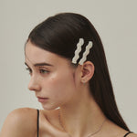 ciite' シーテ ヘアアクセサリー ウェーブデザインヘアピン 2個セット