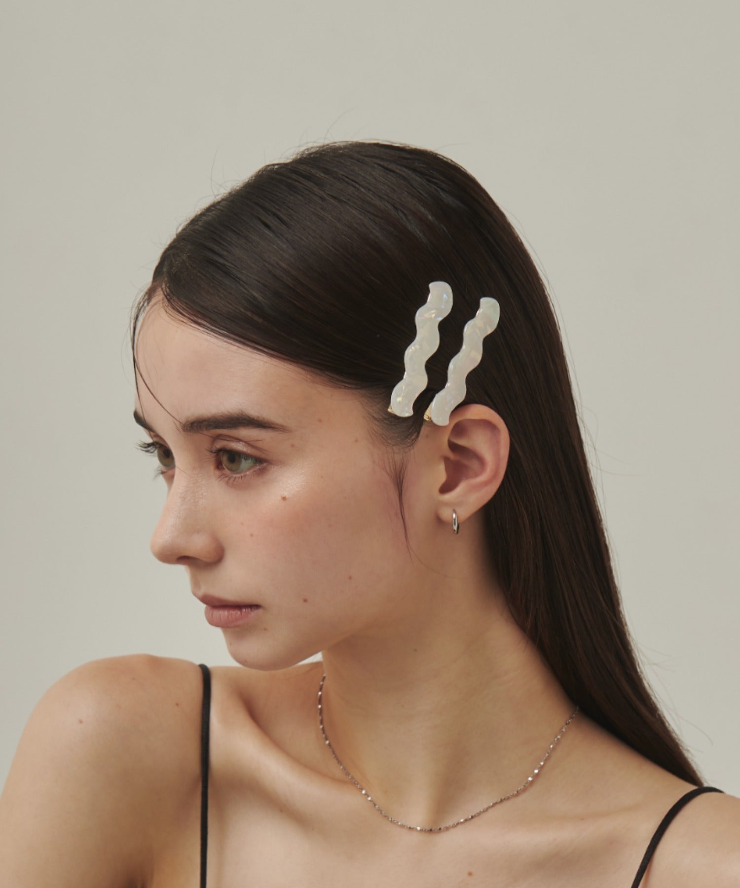 ciite' シーテ ヘアアクセサリー ウェーブデザインヘアピン 2個セット