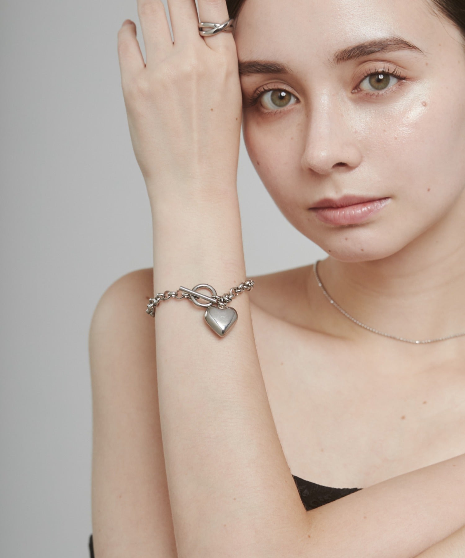 ciite' シーテ ブレスレット 【 金属アレルギー対応 】 ハートペンダント ブレスレット サージカルステンレス