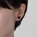 ciite' シーテ ピアス（両耳用） シリコン付 ダブルボール ピアス