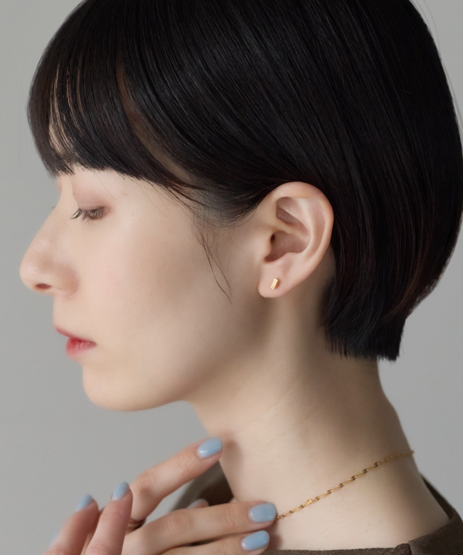 ciite' シーテ ピアス（両耳用） 【金属アレルギー対応】レクタングルバー ピアス