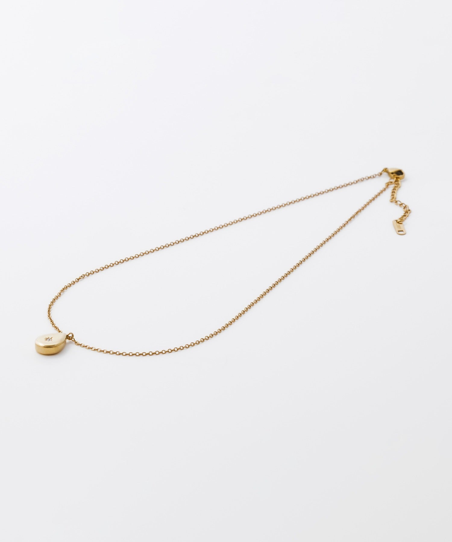 ciite' シーテ ネックレス 【 金属アレルギー対応 】 シズクビジューネックレス サージカルステンレス