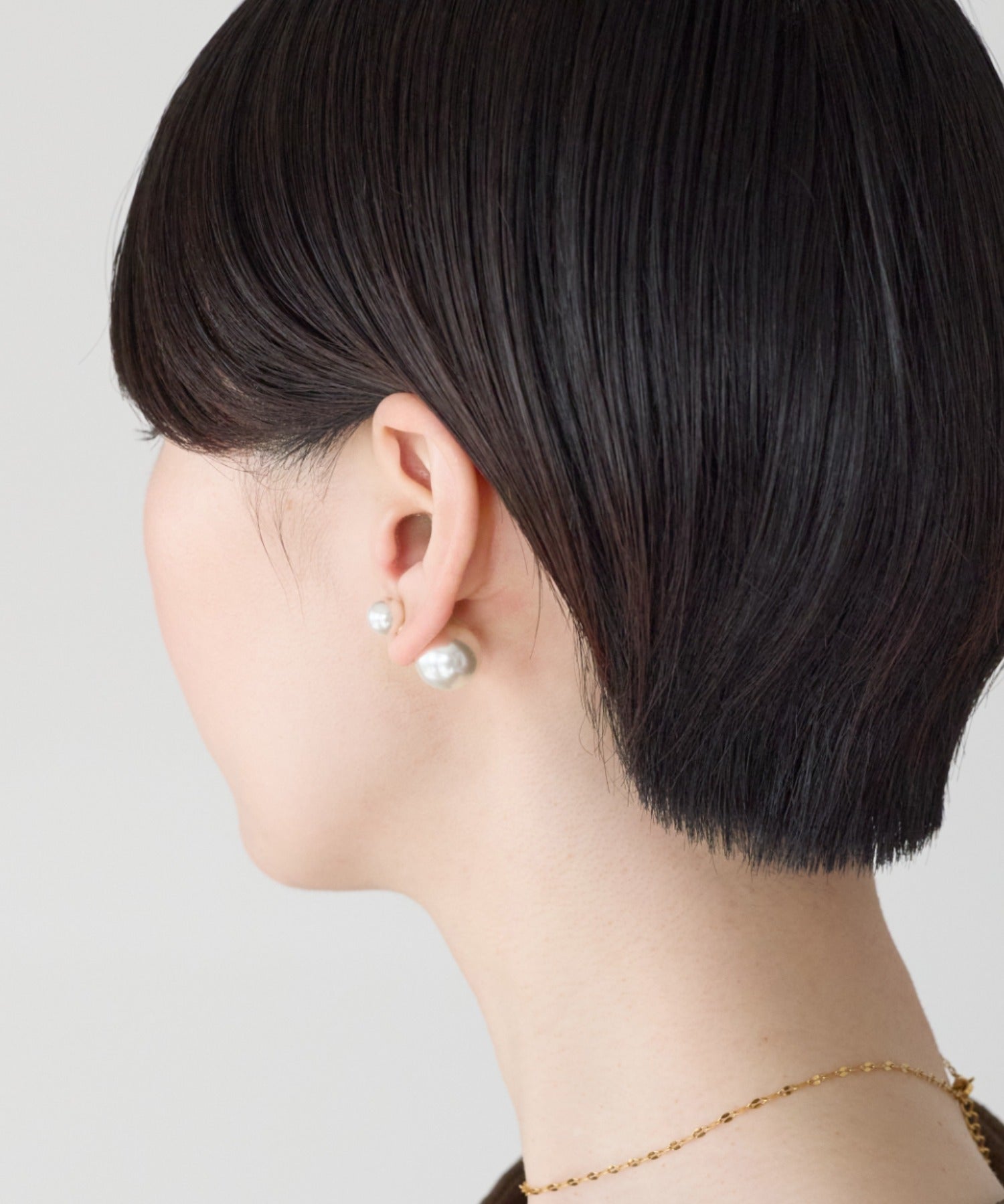ciite' シーテ ピアス（両耳用） 2way ダブルパールピアス