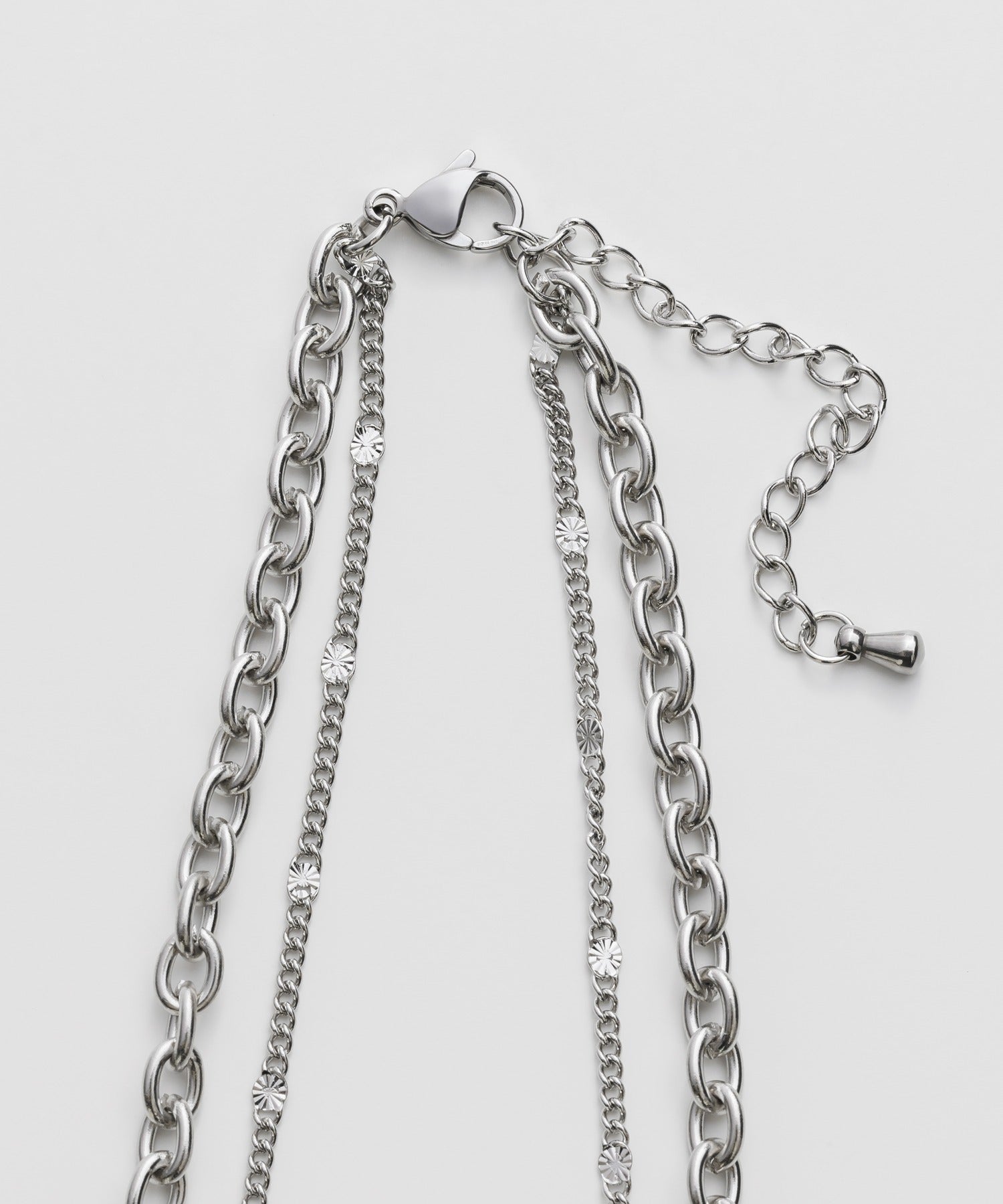 ciite' シーテ ネックレス 【 金属アレルギー対応 】 2連チェーンネックレス サージカルステンレス