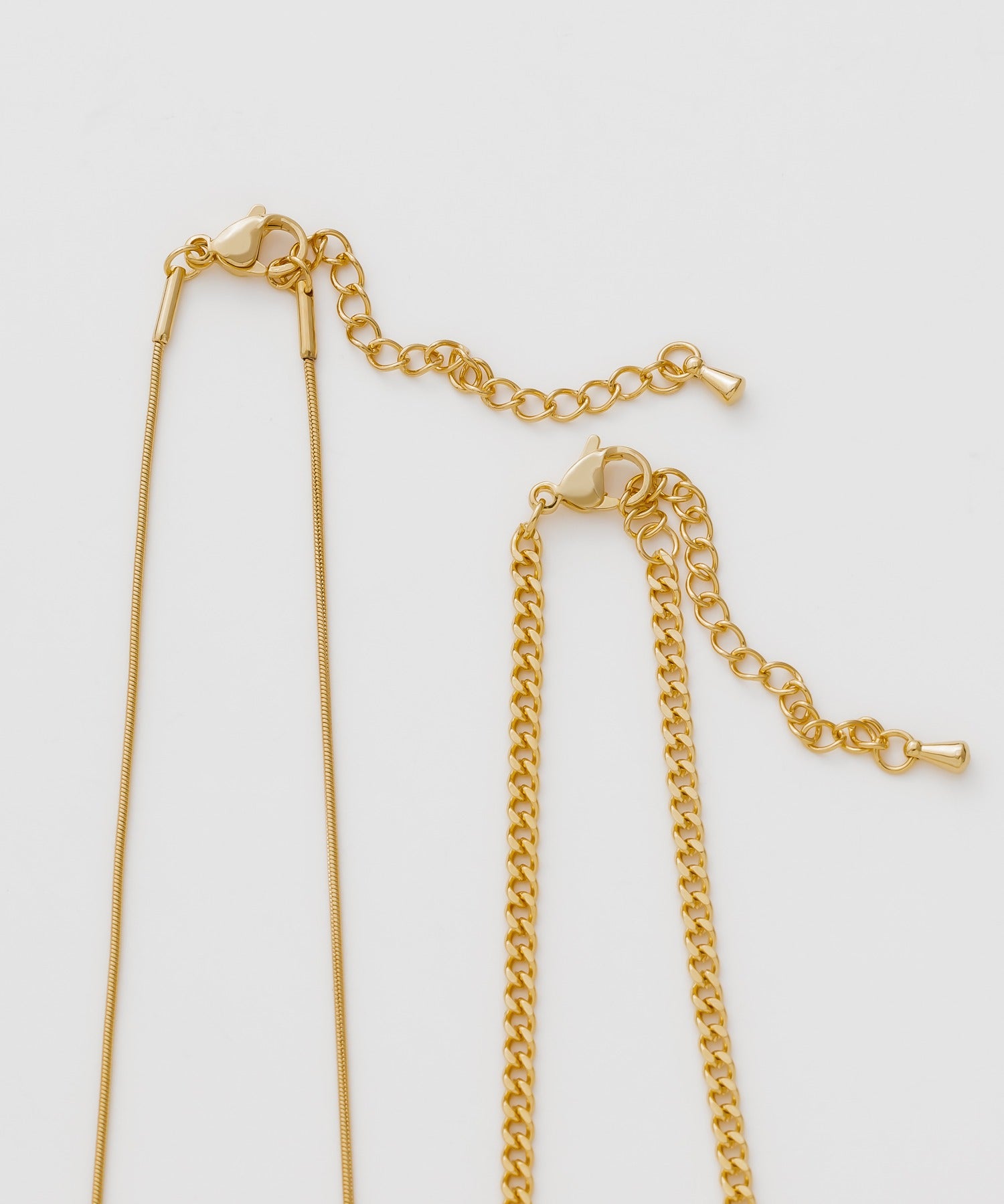 ciite' シーテ ネックレス 【 金属アレルギー対応 】 チェーンネックレス 2セット サージカルステンレス （38～43cm, 40～45cm）