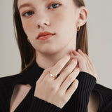 ciite' シーテ リング 【 金属アレルギー対応 】 パールモチーフリング サージカルステンレス