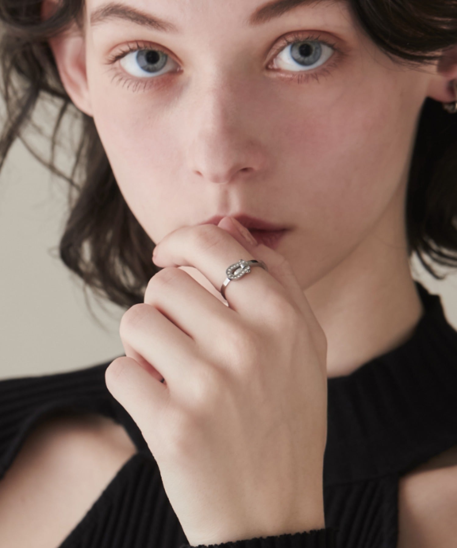 ciite' シーテ リング 【 金属アレルギー対応 】 ホースシュービジュー リング サージカルステンレス